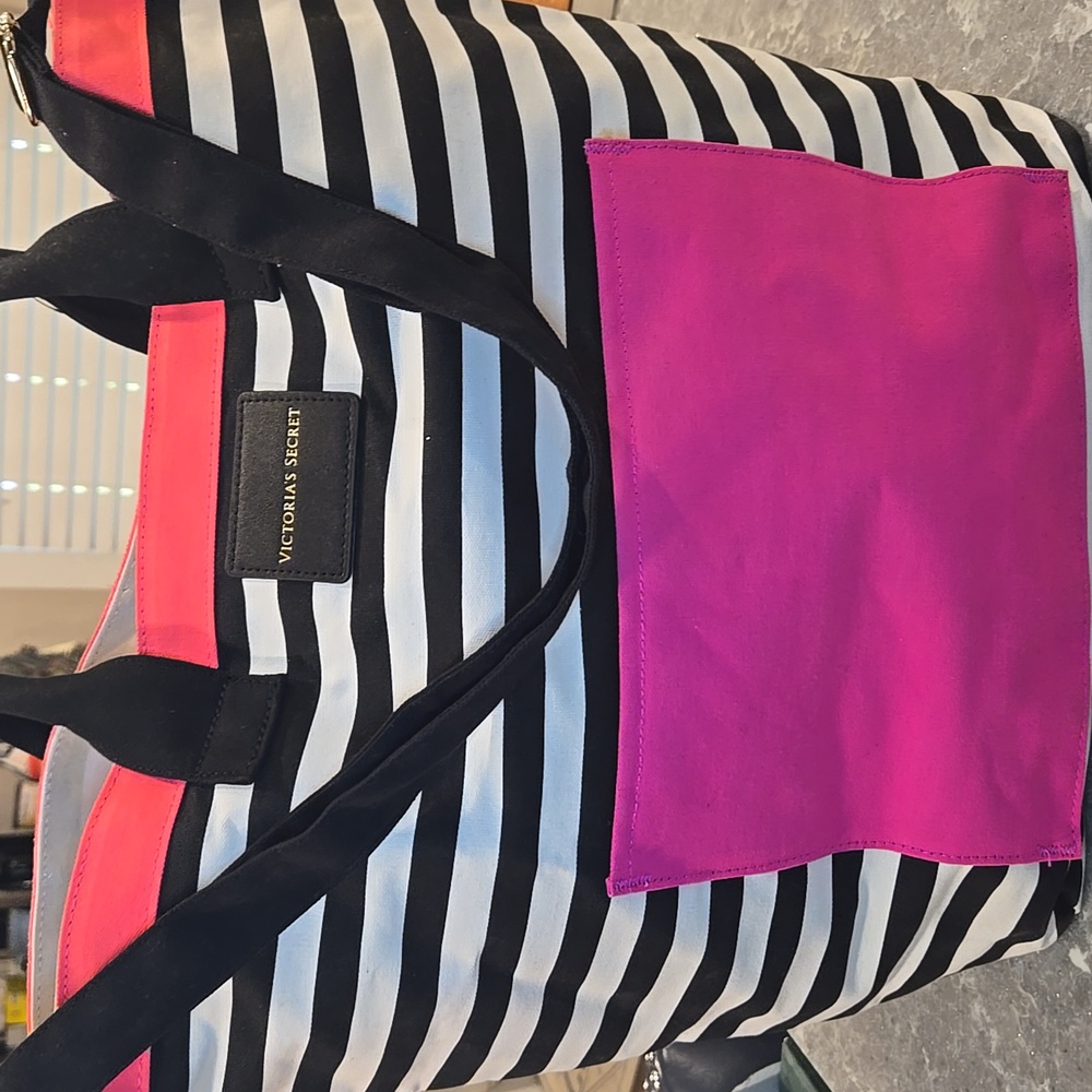 Victoria’s Secret Large Striped Tote Bag